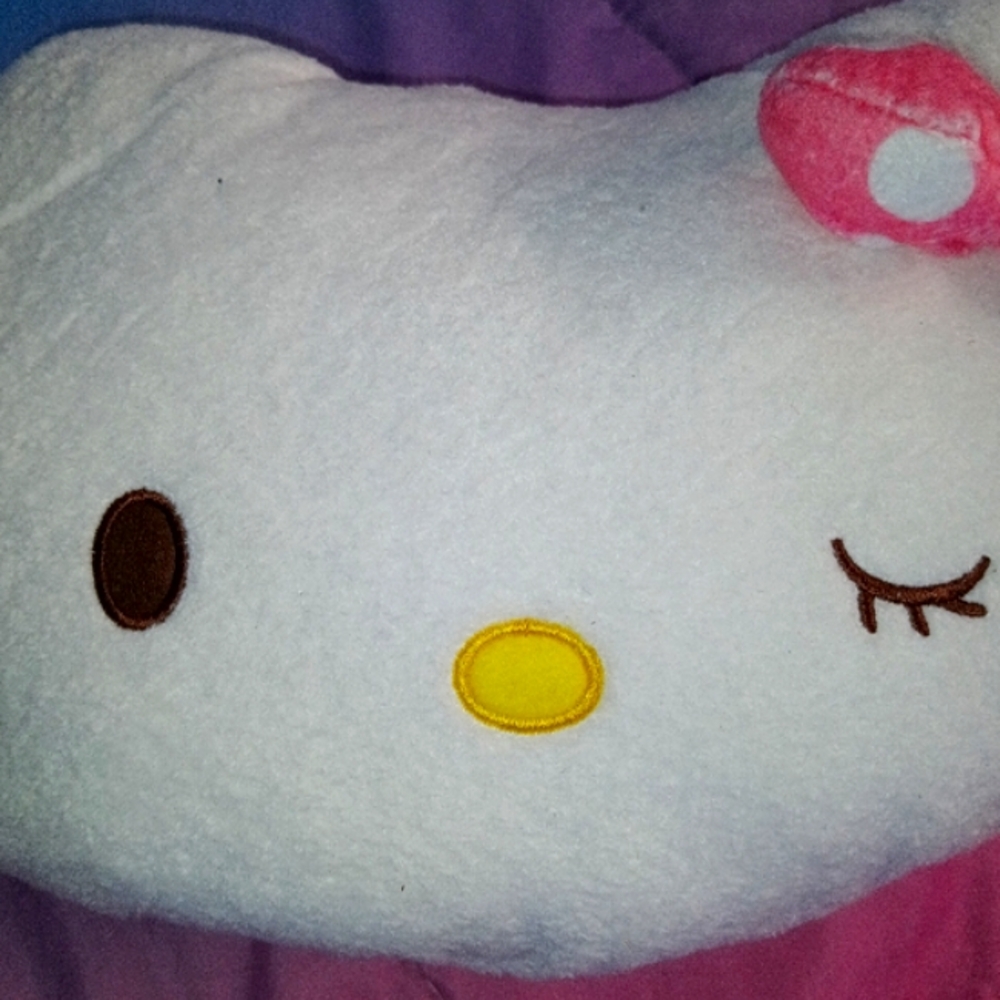 Cute White Plush Pillow